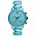 Men's Turquoise Chronograph Watch - Navy & Yellow