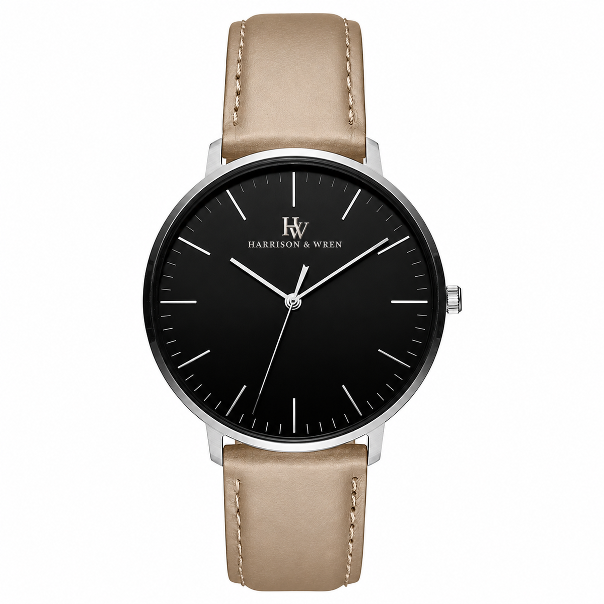 Men's Black Minimalist Watch
