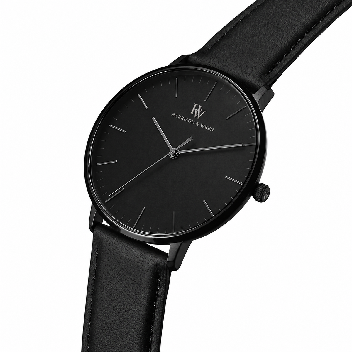 Men's Black Minimalist Watch
