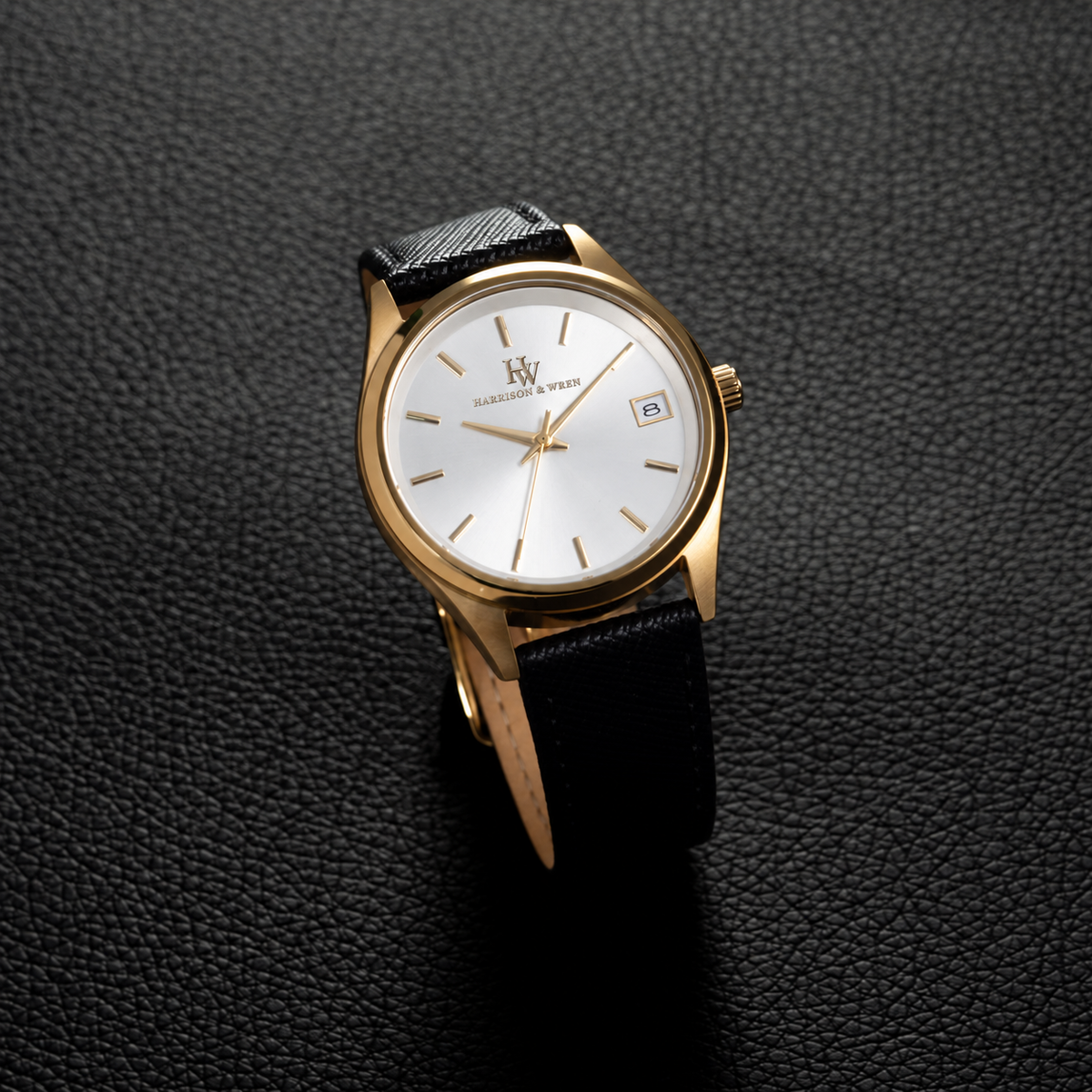 Women's Gold-Tone Watch - Black Strap