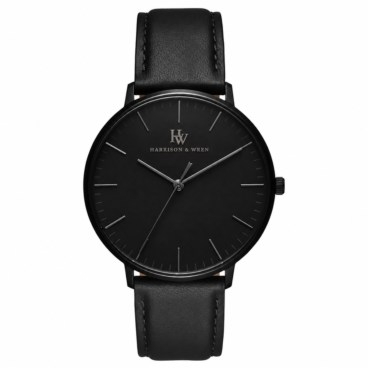 Men's Black Minimalist Watch