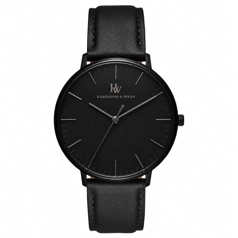 Men's Black Minimalist Watch